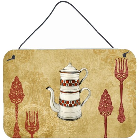 Carolines Treasures Teapot Welcome Aluminium Metal Wall Or Door Hanging Prints SB3088DS812